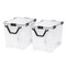 IRIS USA WEATHERPRO Airtight Plastic Storage Bin with Seal Lid, Secure Latching Buckles and 2 Rear Wheels